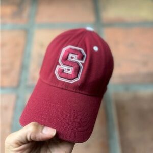 Stanford Embroidered Cardinal Maroon One Fit Hat Top of the World